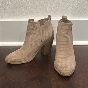 Taupe Suede Ankle Boots